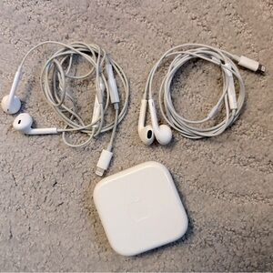 LOT OF 2 Apple EarPods Lightning Cable Wired OEM